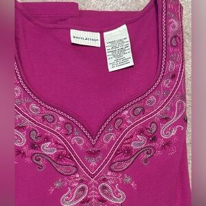 Women’s White Stag Shortsleeved Shirt 100% cotton L(12-14) Gently worn Pink